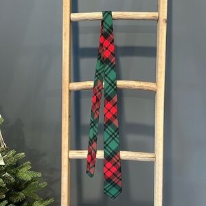 Shinesty Christmas Tie - Lincoln Log Love Daddy style🤩 Red & Green Plaid ❣️🎄